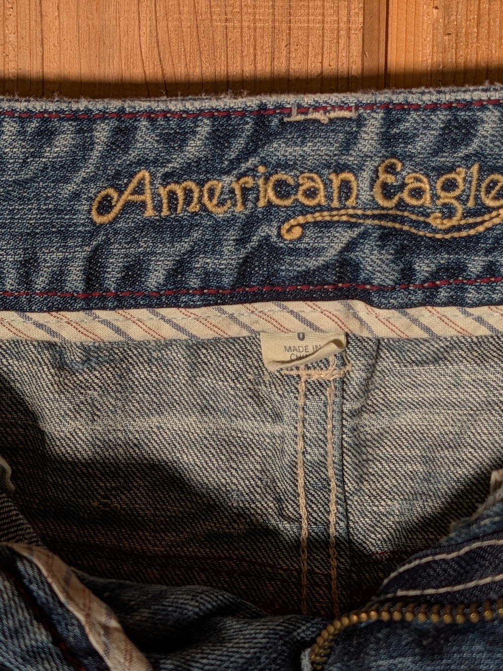 American Eagle Outfitters Light Wash Denim Mini Skirt - Picture 3 of 3